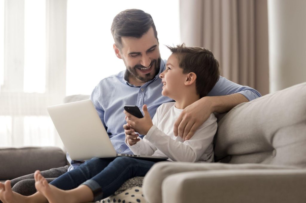 parent using trust to enjoy time with child