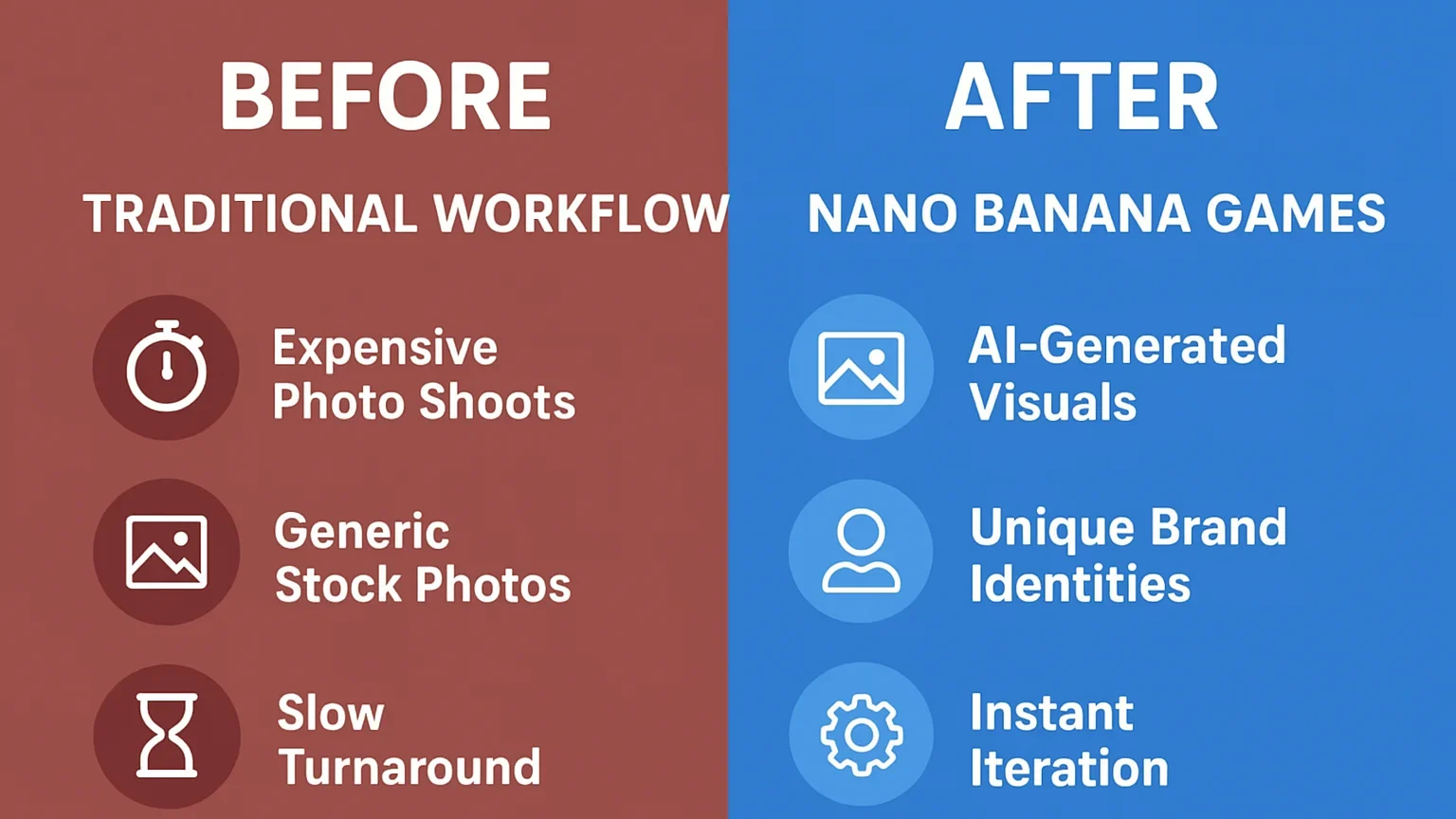 Before vs After AI infographic