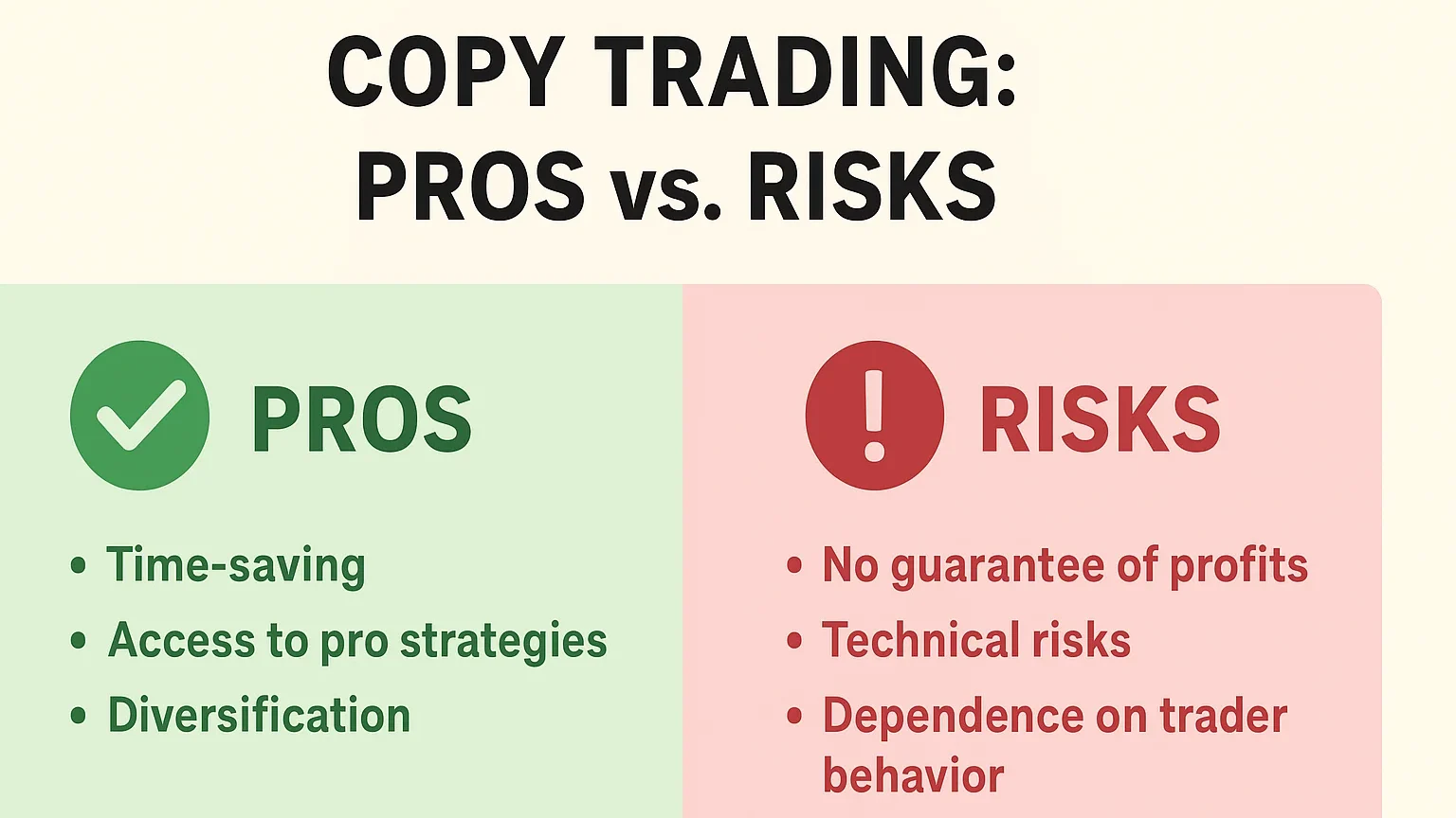 Copy trading pros vs cons