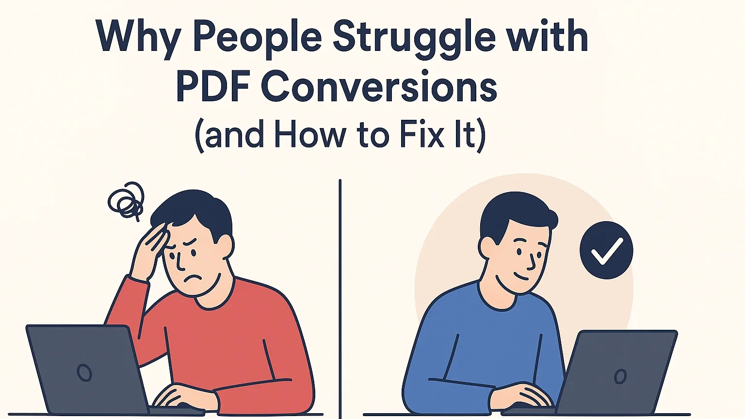 Frustrated vs smooth PDF conversion