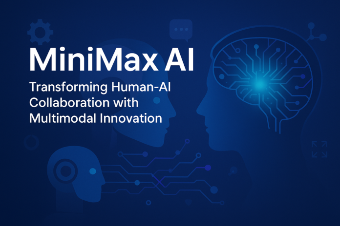 Human AI collaboration futuristic illustration
