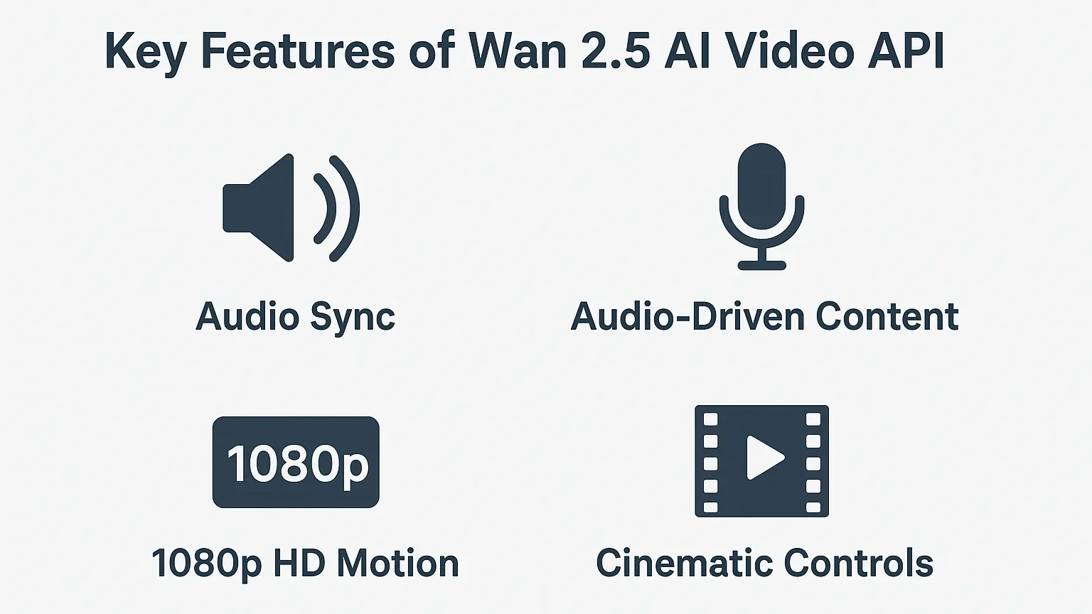 Infographic showing Wan 2.5 features