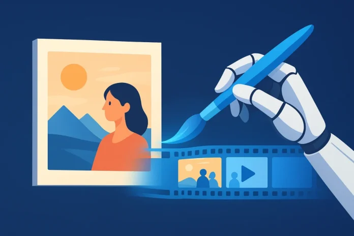 Robotic hand painting video timeline.