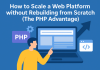 How to Scale a Web Platform without Rebuilding from Scratch (The PHP Advantage) Scaling PHP web platform illustration