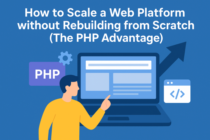 Scaling PHP web platform illustration