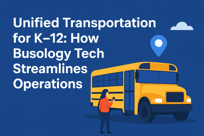 School bus GPS tracking illustration