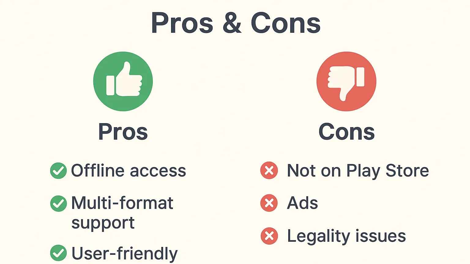 VidMate pros and cons infographic