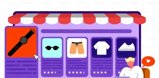 Dropshipping Technology: Transforming Modern e-Commerce Operations illustration of person doing online shopping