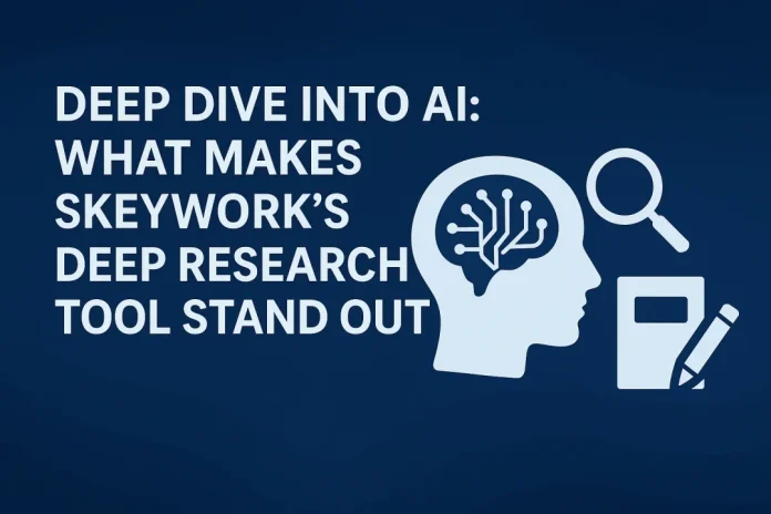 AI brain with research icons