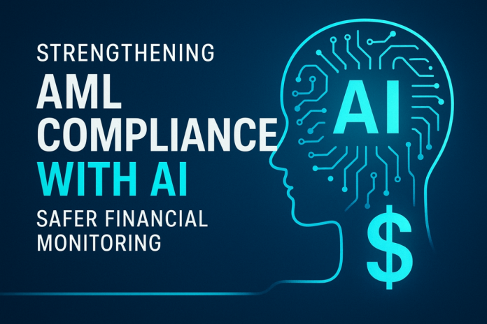 AI-driven AML compliance illustration
