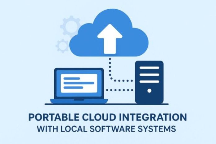 Cloud-connecting-laptop-and-server