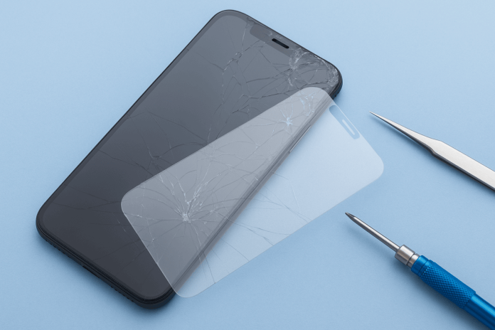Cracked smartphone screen repair tools