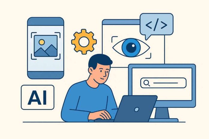 Developer-coding-computer-vision-system