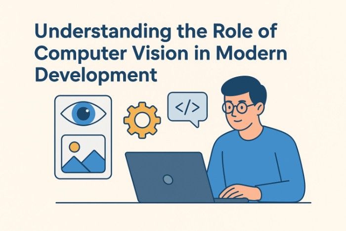 Developer using computer vision technology