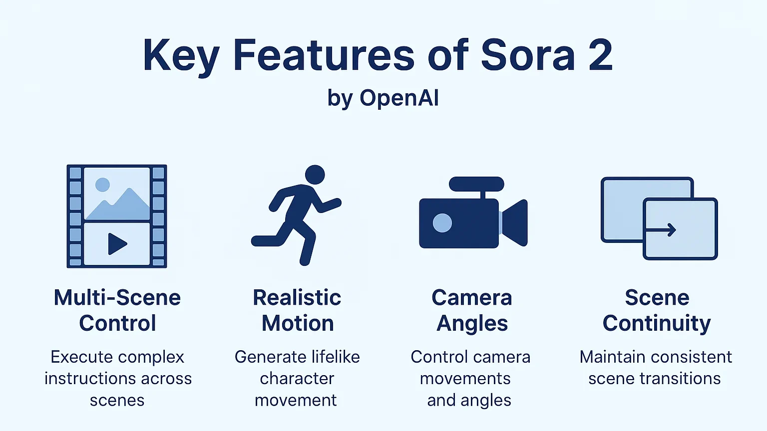 Infographic showing Sora 2 features
