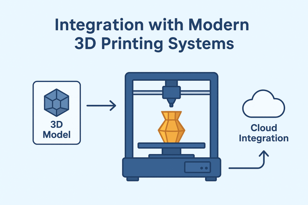 Modern 3D printing system integration
