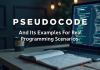 Pseudocode and Its Examples For Real Programming Scenarios Pseudocode and Its Examples