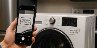 Smart Appliance Identification: How to Locate and Decode Your Model Number Using Technology a-person-holding-phone-next-to-machine