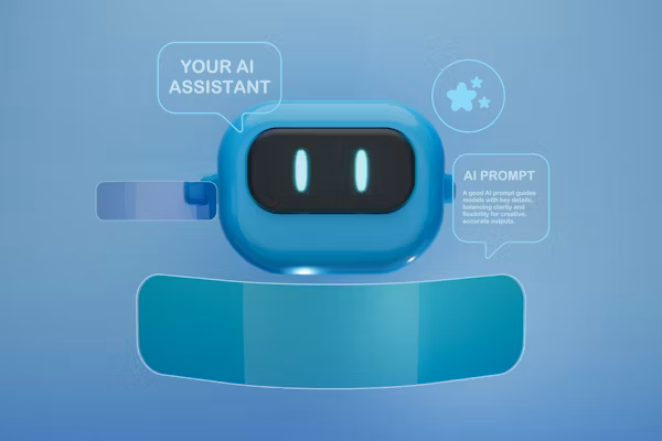 Arobot using laptop