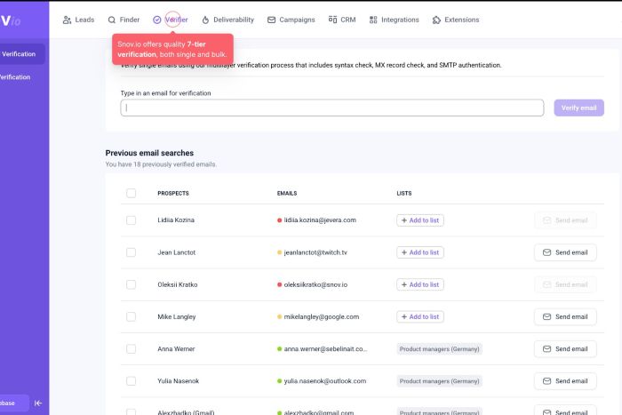 email verification