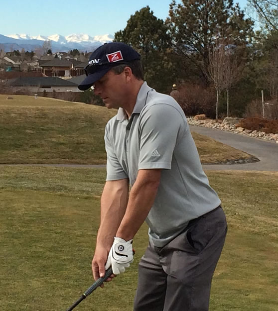 Charles Lambert golfing in Colorado
