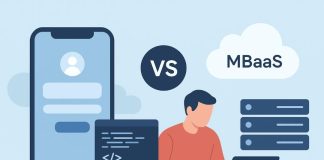 Custom vs MBaaS: What’s the Right Backend for Your Mobile App? Illustration-comparing-custom-and-MBaaS-backends.”