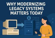 The Strategic Importance of Modernizing Legacy Systems in a High-Velocity Tech Environment Modern legacy system upgrade illustration