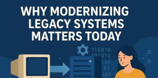 The Strategic Importance of Modernizing Legacy Systems in a High-Velocity Tech Environment Modern legacy system upgrade illustration