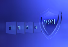 Privacy in the Age of Hyper-Personalization a blue shields with a word VPN