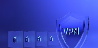Privacy in the Age of Hyper-Personalization a blue shields with a word VPN