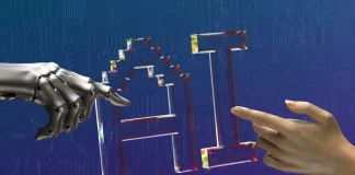 The Right Way to Use AI Tools Without Losing Human Judgment two hands reacing for each other.