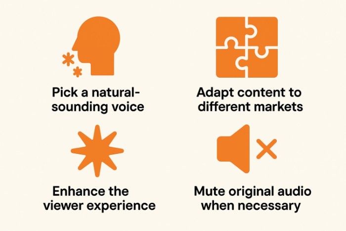 AI Dubbing Tips Infographic
