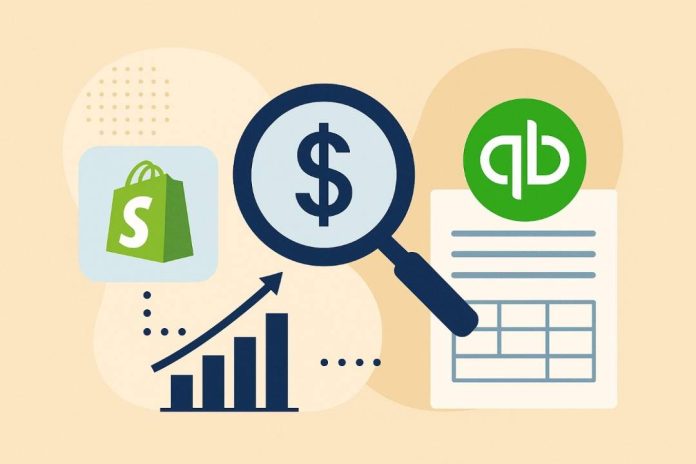 Ecommerce profit tracking illustration