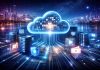 The Rise of Unstructured Data in Australia And How Cloud Storage Solves It? Futuristic cloud data network over Sydney