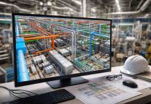 Scan to BIM Case Study: How ViBIM Modeled Ultra-Dense MEP Systems for a US Factory Industrial MEP systems in 3D visualization