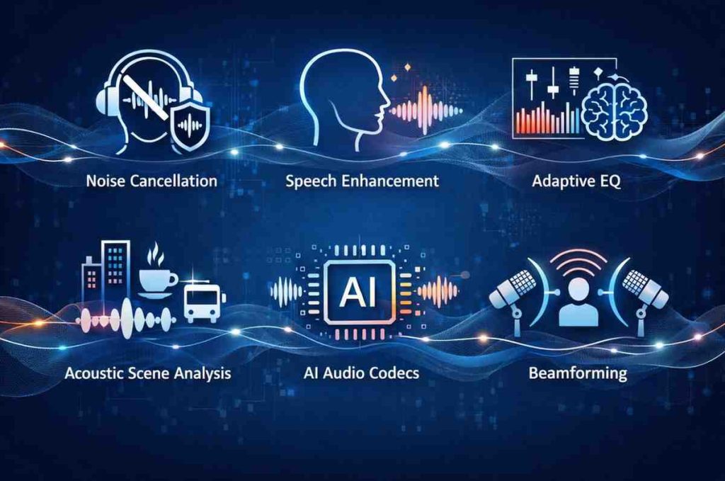 AI audio technologies infographic