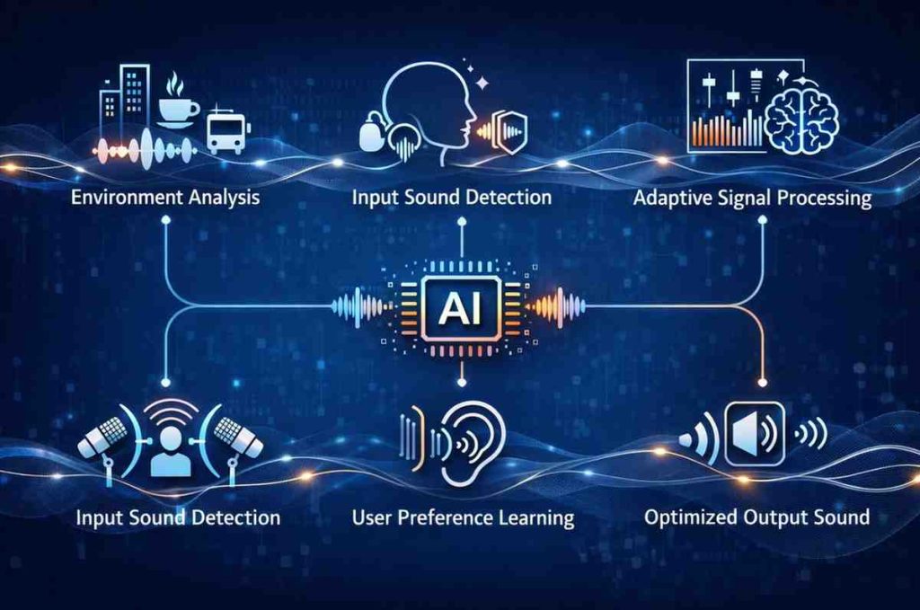 Adaptive audio tuning process illustrated