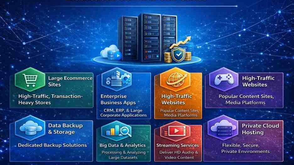 Dedicated server use cases infographic