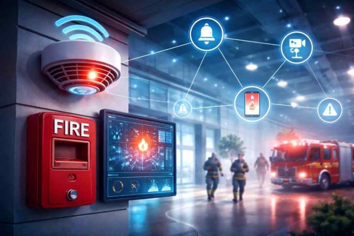 Smart-fire-alarm-system-in-action Smart fire alarm system in action