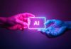 Companies Are Getting AI Integration Wrong and How Unified Systems Integration Eliminates Software Bloat two human hands holding a colorful neon AI light representing AI integration