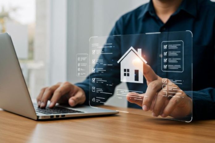 mortgage-technology man using technology on this mortgage application process