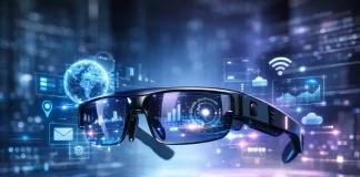 Top 10 Advanced Technologies Behind Wearable Augmented Reality Devices and Applications AR smart glasses with holographic display