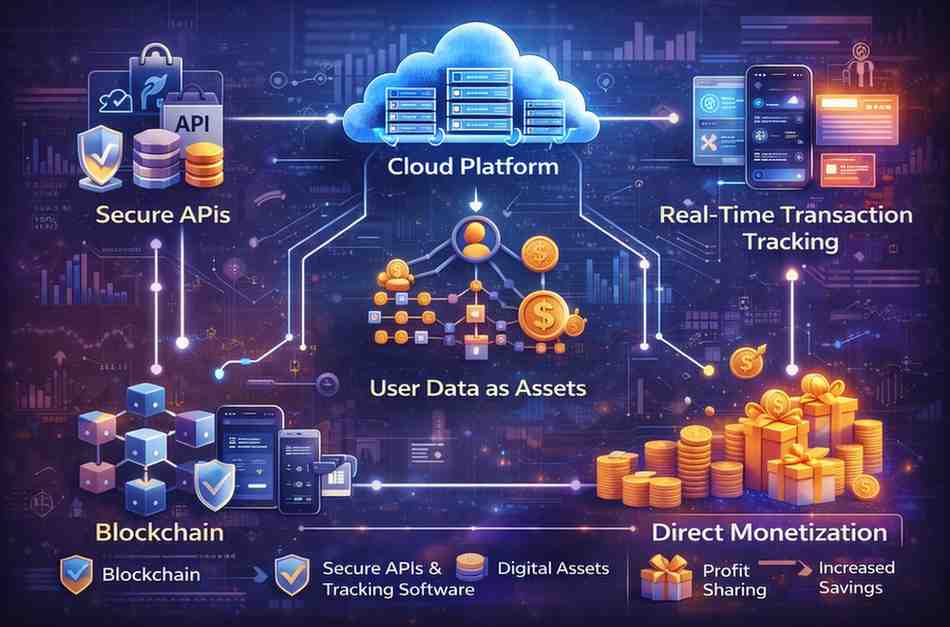 FinTech data monetization infographic