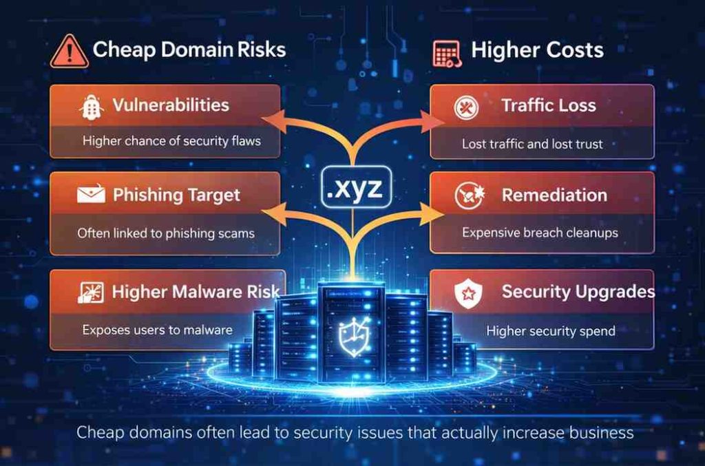 Risks and costs of cheap domains