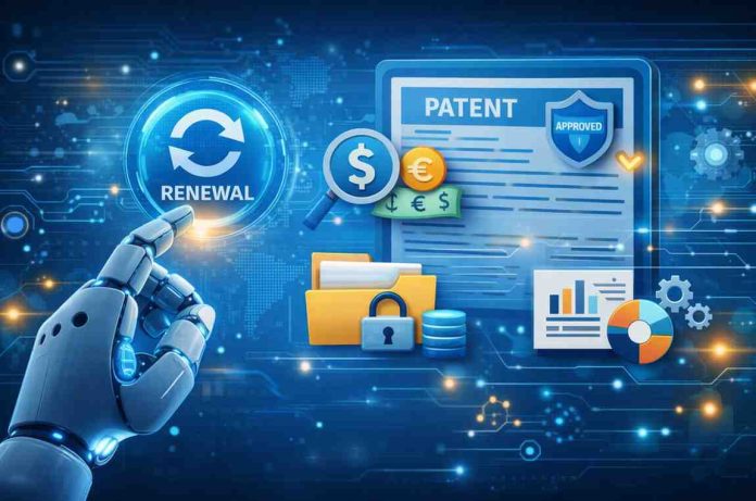 Robot-hand-activating-patent-renewal-process