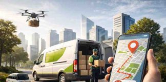 The Future of Last Mile Delivery: Cutting-Edge Tech Solutions Urban delivery technologies at dusk
