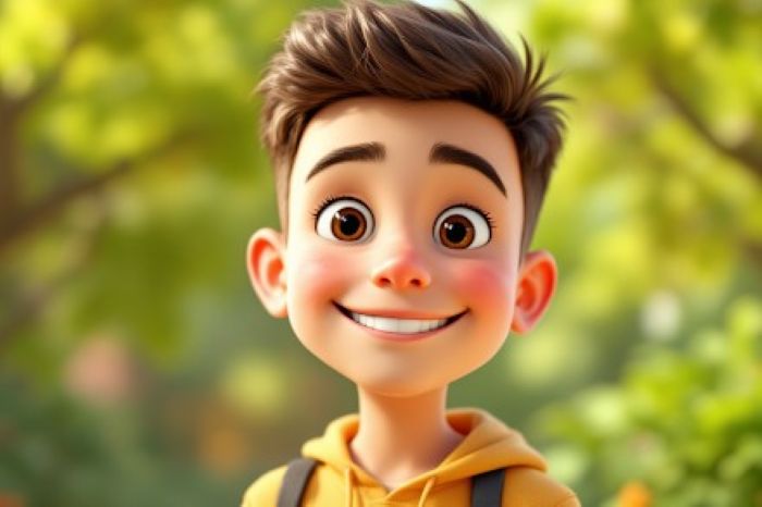 Pixar-styled characters