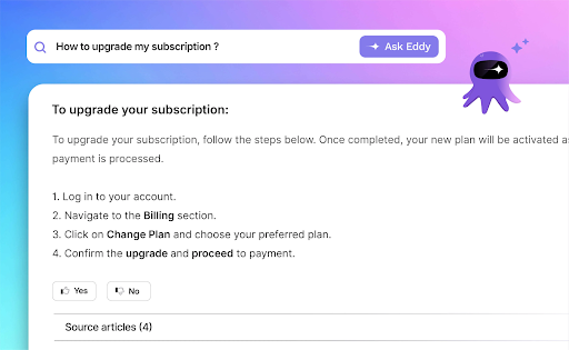 AI self-service chatbot