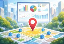 Winning the ZIP Code: How Smart Agents Use Data and Automation to Dominate Their Local Market City map with digital analytics display