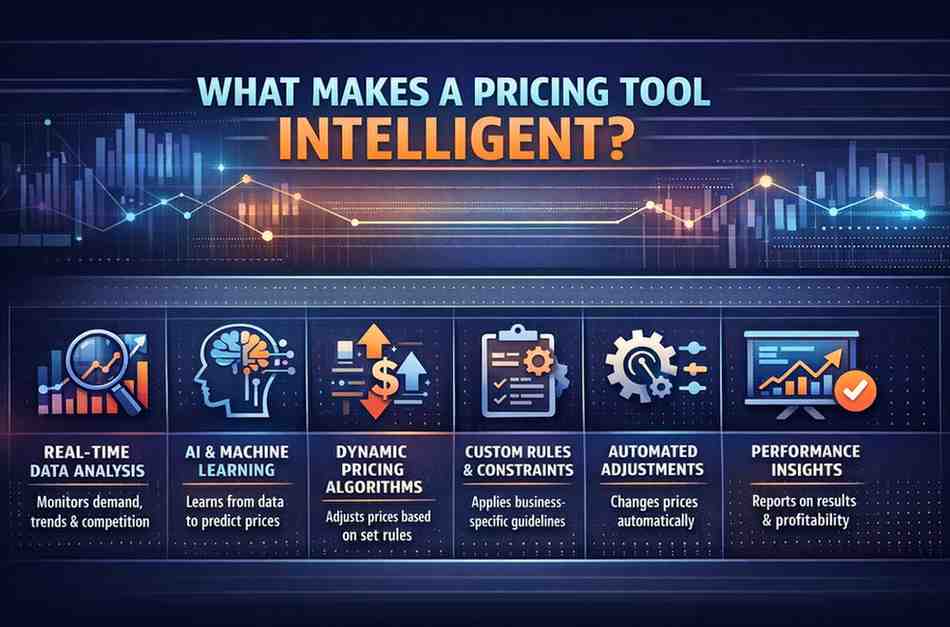 Intelligent pricing tool features infographic